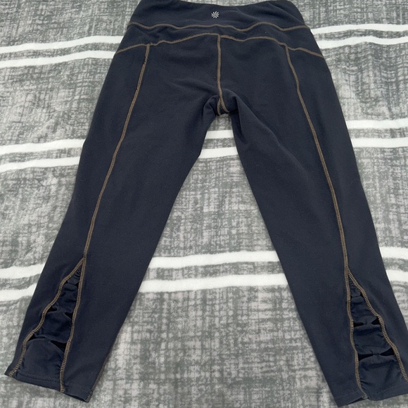 Athleta Gray Leggings with Wide Waistband and Snug Fit - Picture 5 of 12